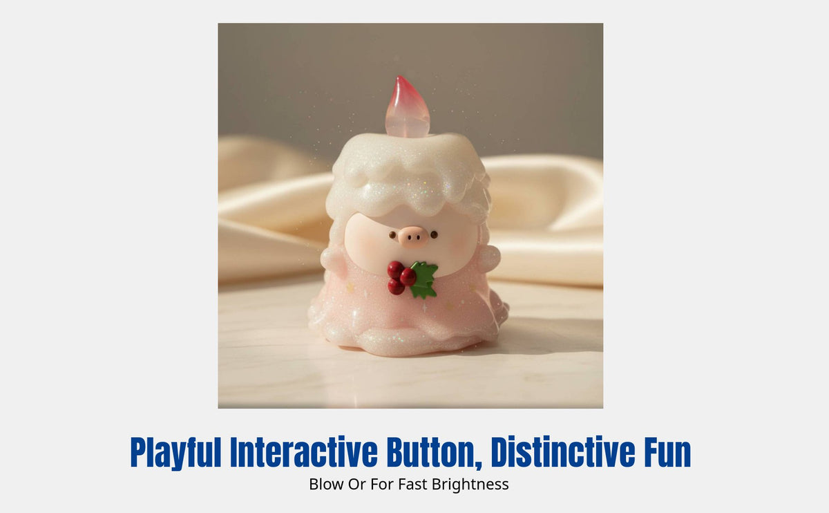 Pig Candle Night Light, Cute Decorative Lamp, Gift for Girlfriend, Birthday Anniversary