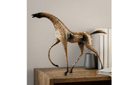 Abstract Horse Sculpture Smooth Shiny Finish Zinc Alloy Horse Statue Indoor Home Decor for Bookcase