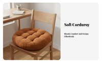 High Resilience Round Floor Cushion Overstuffed Construction Tufted Corduroy Cushion Multi-Purpose for Students, Office Workers, Bay Window