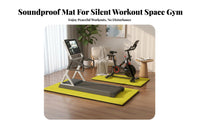 Anti-Vibration Treadmill Mat Non-Slip Treadmill Mat Pad Wear Resistant Shock Absorbing Floor Pad Thickened Design for Apartment Dwellers, Home Gym, Apartments, Upstairs Rooms