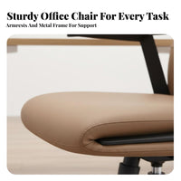 Ergonomic Rolling Seat Height Adjustable Highspine Support Rotating Chair With Armrests sturdyDuty Base for Conference Room
