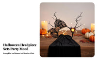 Halloween Branch Ed Branch Headband Festive Accessory Light up Branch Headband Eye-Catching Gothic Deer Branch Hairband for Women, Photo Shoots