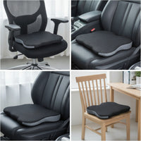 Wedge Seat Cushion Supportive Seat Cushion with Strap Non-Slip Chair Pad for Commuters, Office Workers