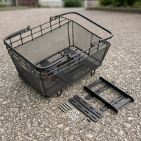 Rear Bike Basket with Handle Sturdy Rear Cycle Basket with Handle Portable for Commuting