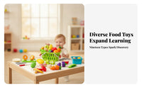 19 Pieces Reassembly Toy Fruit and Vegetable Set Green Handled Cutting Play Food Set Colorful Cutting Play Food Molded