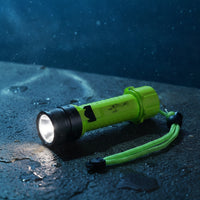 Rugged Flashlight with Wrist Strap Compact Handheld Flashlight Mini Torch for Night Work
