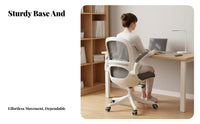 Ergonomic Mesh Chair with Headrest Height Adjustable Office Furniture Lumbar assistance dense Foam pad for Study Room