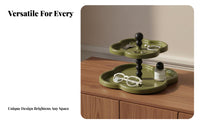 Decorative Piece Multi-Layer Snack Rack Easy Reach 3-Tier Clover Shaped Tray Large Capacity for Homeowners, Entryway, Living Room, Bathroom