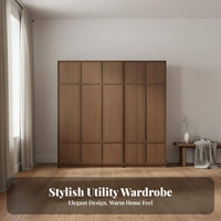 Freestanding Wardrobe Vintage and Design Paneled Door Armoire Floor-to-Ceiling Design Bedroom Furniture for Adults, Homeowners, Home, Cloakroom
