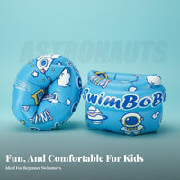 2 Pieces Double Air Chambers Inflatable Arm Bands High Buoyancy Swim Arm Floats Leak-Proof for Adults, Beginners, Pool, Beach