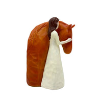 Artisanal Girl Figurine Carved Resin Figurine Delicate Sculpture with Dress Exquisite for Collectors, Animal Lovers