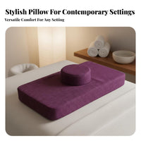 2 Pieces Anti-Collapse Design Eyelash Extension Pillow Ergonomic Beauty Bed Headrest High-Density Foam for Beauticians, Spa, Bedroom, Travel
