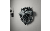 Devil Hand Sculpture Resin Material Horned Hand Figurine Crafted Appearance Hanging Decoration for Shelf, Desk