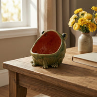 Whimsical Frog Bowl Playful Frog Dish Cute Trinket Dish Decorative for Entry Table, Vanity, Kitchen Counter, Desk