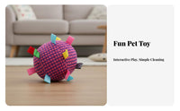 Soft Pet Ball Bite-Resistant Interactive Bell Ball Soft Textile Dog Toy for Dogs, Young Dogs, Indoor, Outdoor