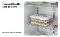 Dumpling Storage Box Airtight Seal Stackable Freezer Container Non Surface Refrigerated Items Organizer for Home Cooks, Families