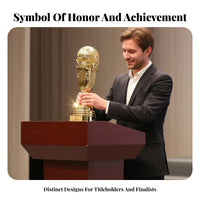 Creative Design Basketball Award Gold-Color Plated Sports Competition Award Impressive Display Piece for Champions, Tournaments, Clubhouse