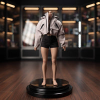 1:6 Scale Jacket Trendy Design Female Figure Hooded Jacket Zipper Details 12 Inch Doll Coat for Customizers, Collectors, Diorama Building