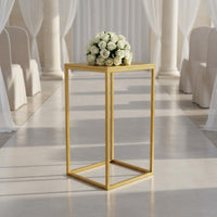 Wedding Aisle Floor Simple Setup to Assemble Geometric Column Flower Display Stand Resistant Gold Column Pedestal for Party