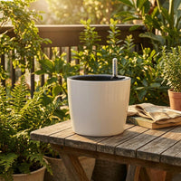 Wick System Self-Watering Pot Plastic Water Level Indicator Pot Round Self Watering Planter Tapered