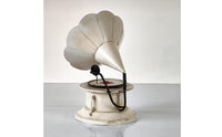 Vintage Gramophone Decor Handmade Gramophone Ornament Phonograph Ornament Antique-Inspired Tabletop Display Prop Metal