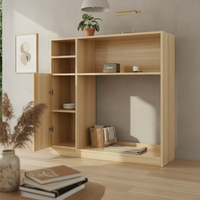 Dining Table Cabinet Combo Foldable Folding Dining Table Built-in Storage