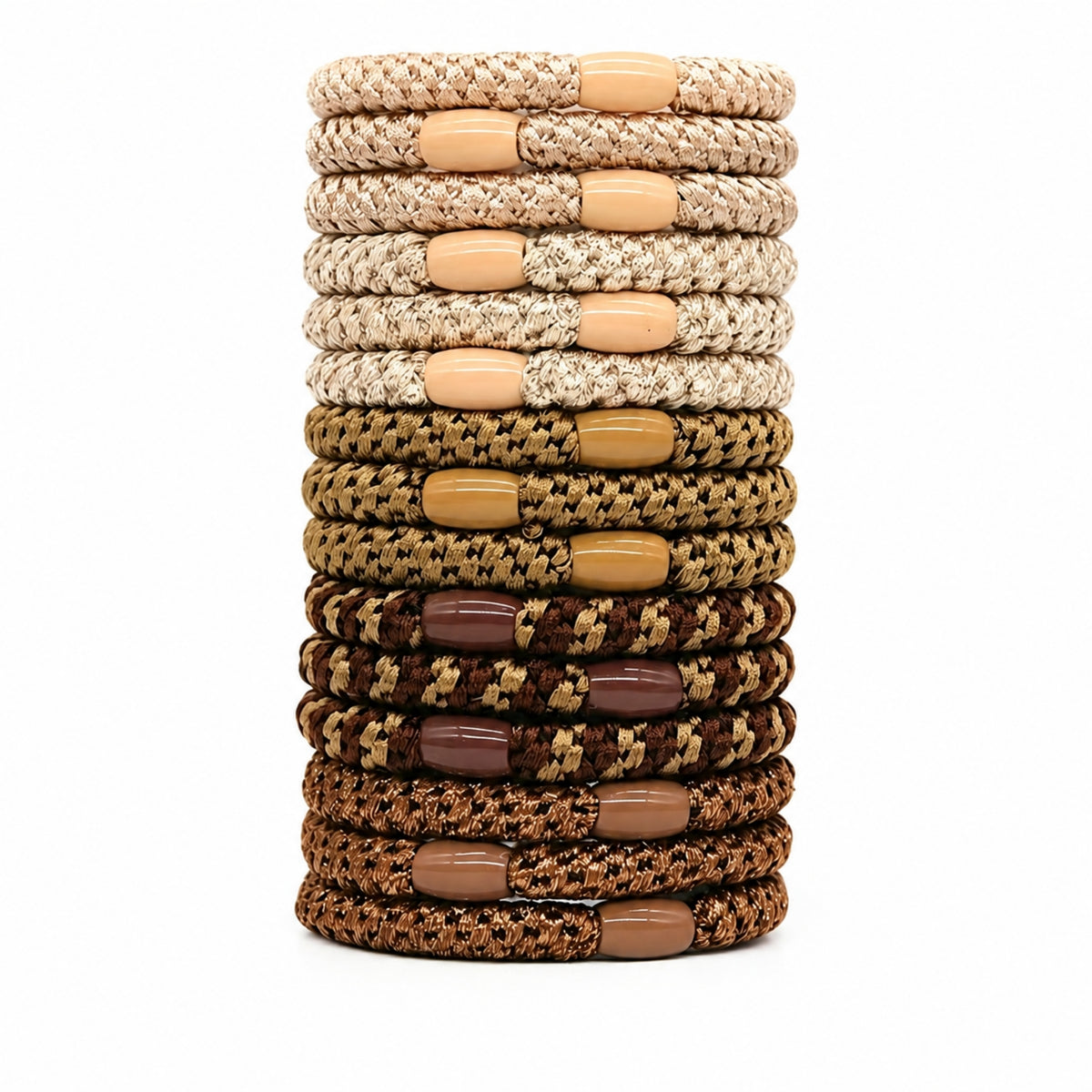 15 Pieces Braided Hair Tie Woven Elastic Hair Band Ponytail Holder Stretch Accessory Soft for Women, Daily Wear, Sports