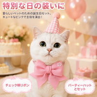Dog Birthday Collar, Bow Tie, Hat Set, Cat Birthday Party Decoration, Anniversary Celebration, Polyester-made, 30cm Stretchable