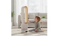 Oscillating Bladeless Fan with Wireless Controller Cooling Bladeless Fan Quiet Smart for Light Sleepers, Families, Bedroom, Living Room, Office