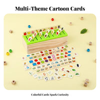 Wooden Classification Box Early Education Wooden Shape Sorting Box Educational Color and Shape Matching Toy for Young Children, Preschool, Daycare