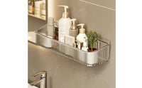 Transparent Adhesive Wall Shelf Clear Bathroom Organizer Waterproof Wall Mounted Shelf Compact for Vanity