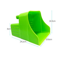 Green Plastic Feed Shovel Ribbed Grip Feed Shovel Thickened Body Open-Front Scoop Integrated Handle
