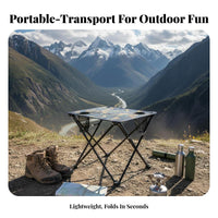 Portable Slatted foldable Table Lightweight Camping gear Foldable Design Outdoor Furniture Multi-Functional for Travelers, outdoor mealkers, outdoor meals, outdoor meal, Beach, Backyard