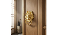 100 Mm Centers Lion Head Loop Handle Sculpted Lion Head Pull Handle Embossed Furniture Hardware Metal