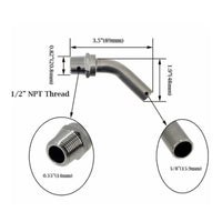 Clear Wort Draw 1/2 NPT Pickup Tube Recirculation Use Stainless Steel Pickup Tube Swirl Flow Arm for Home Brewers