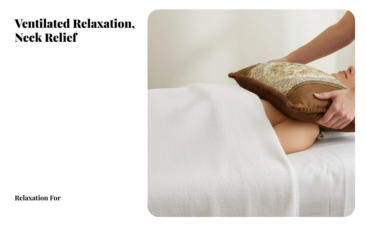 Natural Filling Rectangular Beauty Pillow Breathable Buckwheat Hull Neck Pillow Removable and Washable for Massage Therapists, Beauticians