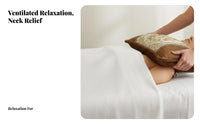Natural Filling Rectangular Beauty Pillow Breathable Buckwheat Hull Neck Pillow Removable and Washable for Massage Therapists, Beauticians