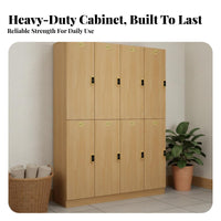 Wooden Locker Cabinet Reliable Lock Employee Locker Cabinet for Employees, Clients, Salon, Workplace, Office