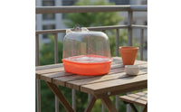 Easy to Clean Transparent Bird Bathing Enclosure Anti-Splash Bird Bath Basin with Cover
