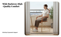 Bouncing Function Woven Cantilever Chair Ergonomic Backrest Outdoor Furniture Breathable Weave Patio Armchair Weather-Resistant for Office Workers, Homeowners, Design Enthusiasts