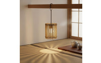 New Chinese Design Woven Bamboo Lamp Shade Handmade Small Bamboo Lampshade Natural Material Tiny Hanging Light Frame Lightweight for Restaurant