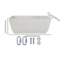 Hanging Feed Trough Versatile Hanging Feeder with Hooks Chicken Feeder Small Wall Mount Feed Container BPAsafe for Poultry