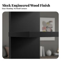 Space Saving 5-Tier Vertical Wall Shelf Easy To Install 5-Tier Vertical Shelf Multi-Functional Bookshelf Stylish Design for Collectors, Decor Enthusiasts, Living Room, Bedroom, Hallway, Kitchen