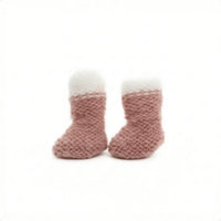 Mini Stocking Ornaments Fuzzy Christmas Sock Textured for Crafters