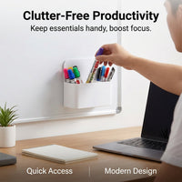 Whiteboard Marker Organizer for Fridge Locker Desk Storage Box for Office Classroom, Wall Mounted Pen Holder