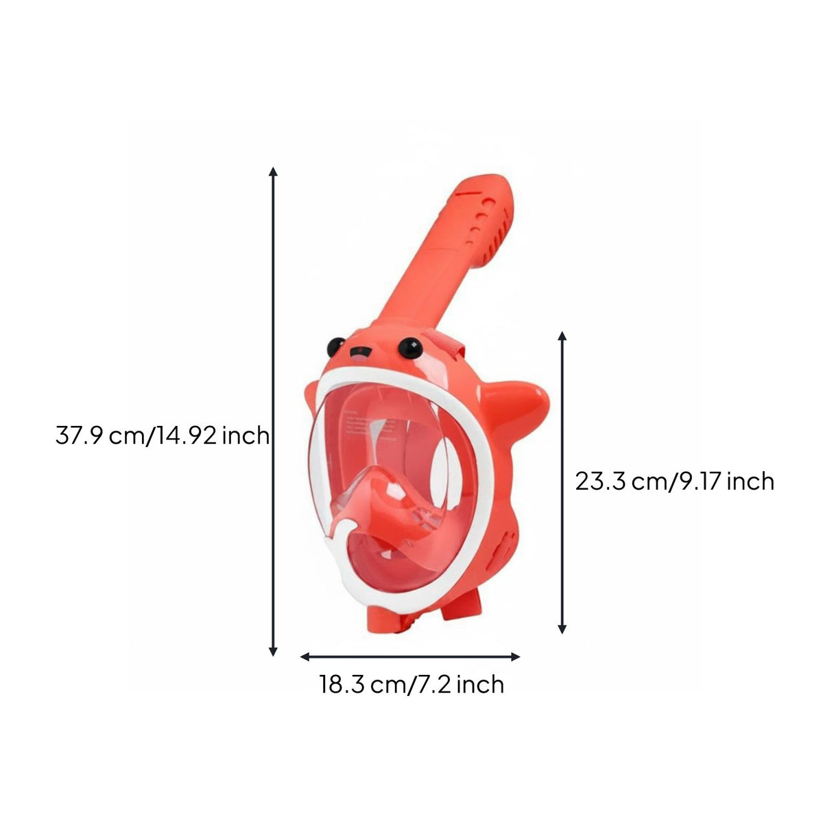Food-Grade Silicone Kids Full Face Snorkel Mask Anti-Fog Full Face Dry Snorkel Mask Snorkeling Gear for Boys, Girls, Swimming Pool, Beach, Vacation