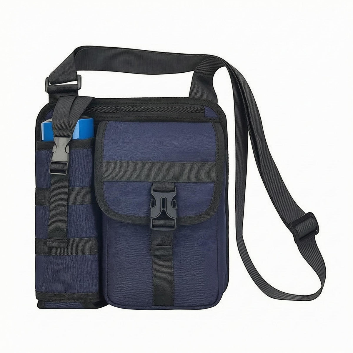 Oxford Cloth Single-Shoulder Crossbody Bag Adjustable Strap Utility Crossbody Bag Front Flap Pocket for Outdoor Use