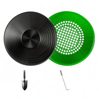 Riffled Manual Gold Panning Set Grid-Style Gold Pan Set Perforated