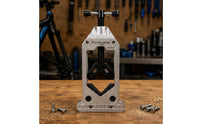 Aluminum Alloy Two-Wheeler Tube Cutting Clamp Stainless Steel Steerer Tube Clamp Textured Base Fork Steerer Cutter Cross Handle