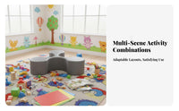 Complimentary Combination Multi-Piece Configurable Seating Colorful Upholstery Curved Block Seating Unit Creative Shape configurable Bench Modern aesthetic for Office Managers, Business Owners, School, Reception Area, Waiting Room, Small Spaces